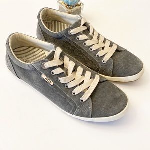 TAOS | Grey Canvas Casual Designer Zappos Walking Sneakers 8